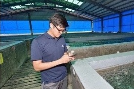 智能養殖系統可以讓業者以手機APP一手掌握目前漁池數據變化，不再需要仰賴大量人力以肉眼判斷。